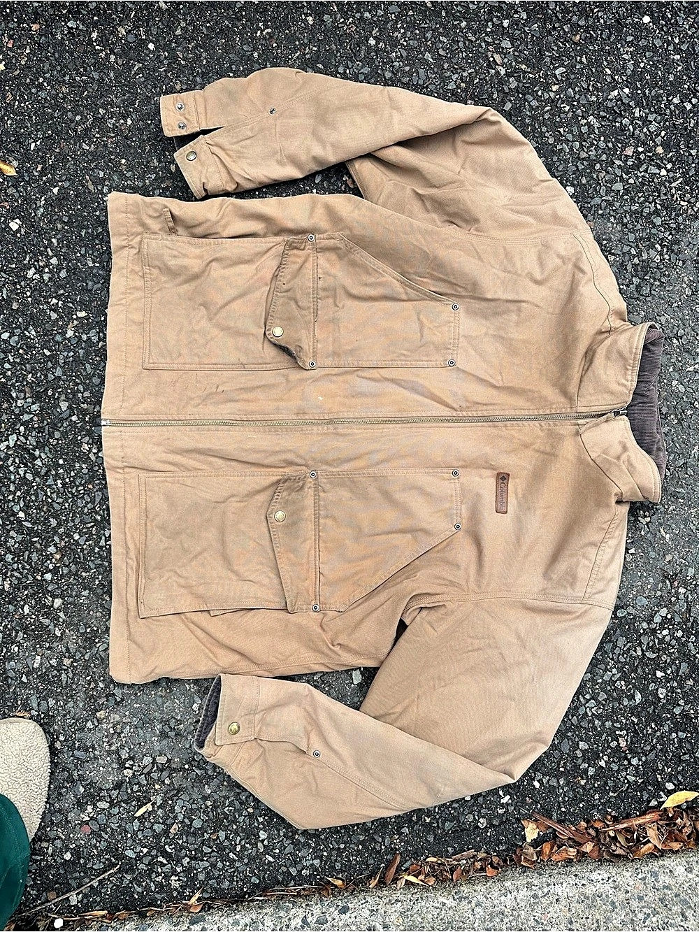 Columbia Men’s Heavy Canvas Fleece-Lined Workwear Field Jacket Tan / Beige